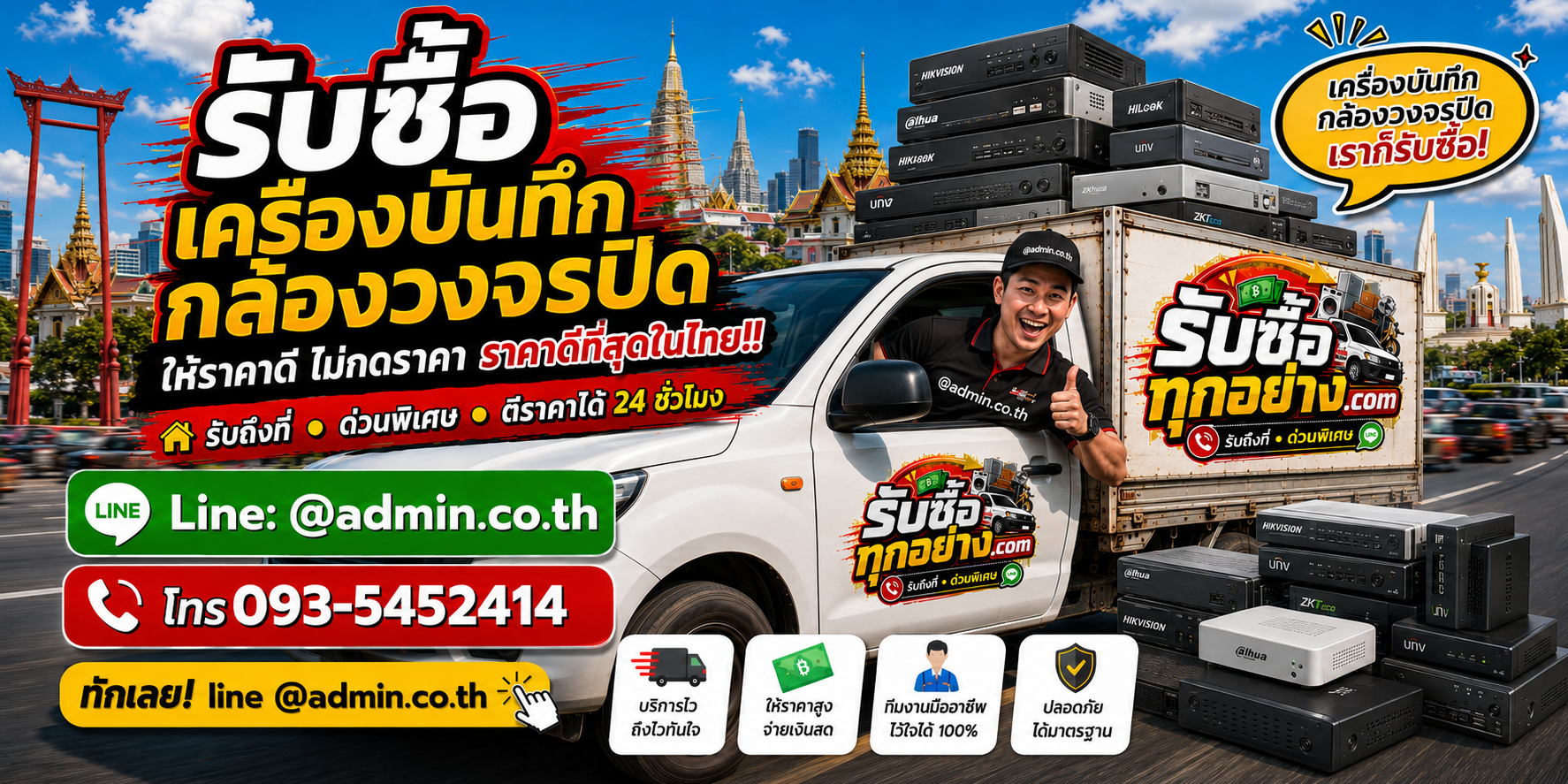รับซื้อเครื่องบันทึกกล้องวงจรปิดและอุปกรณ์ CCTV รับถึงที่