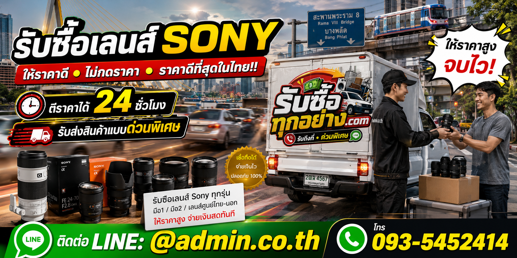 รับซื้อเลนส์ SONY ติดต่อง่าย ตีราคาไว รับถึงที่